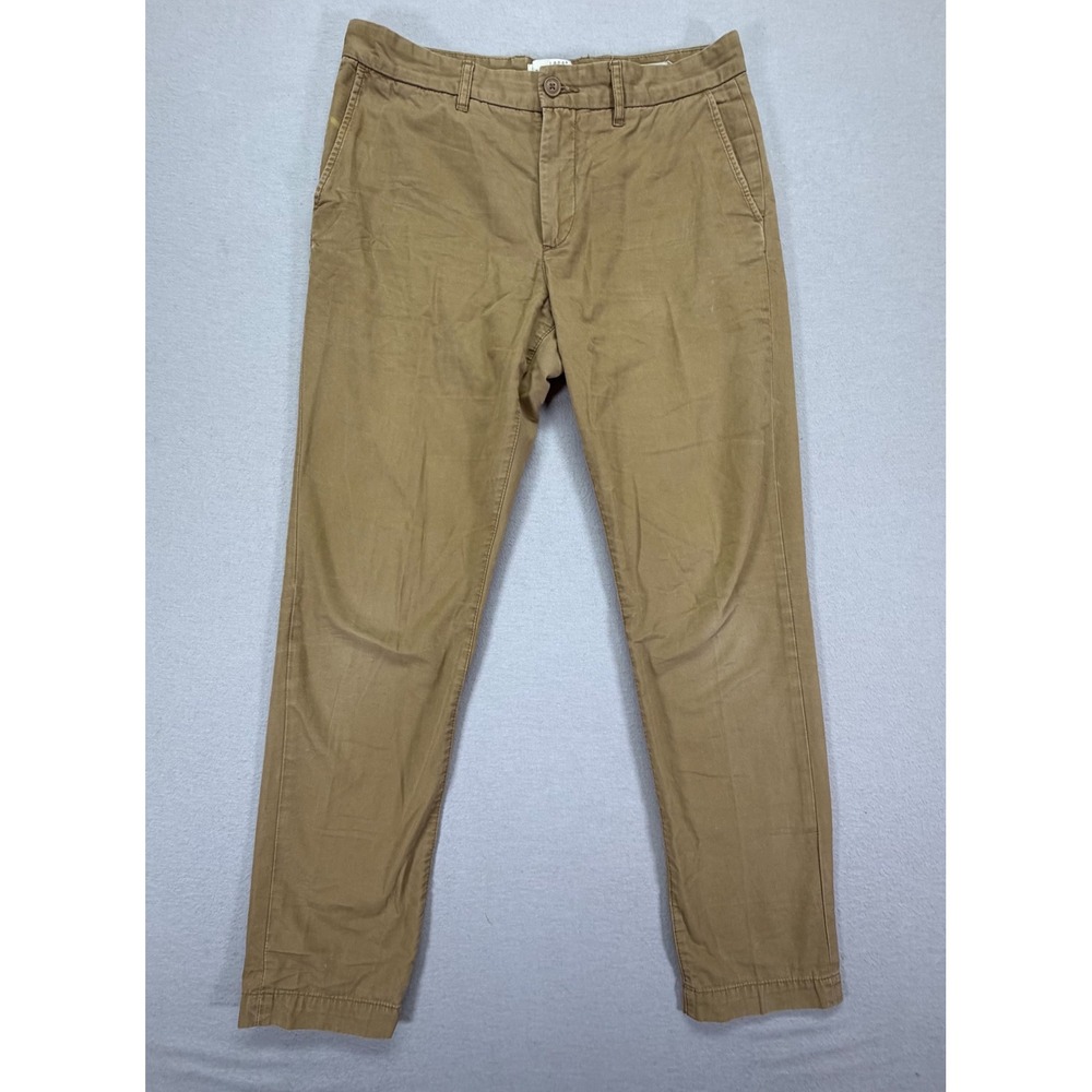 H&M L.O.G.G. Chino Pants Mens 32 Tan Slim Fit Cotton Twill Trousers